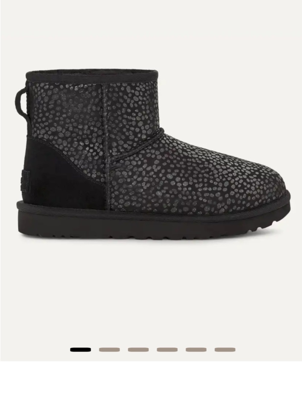 UGG Black mini Sparkle Short Shearling Boot 8